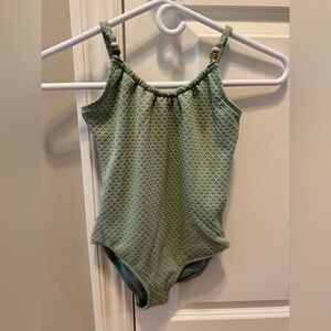 Abercrombie Kids Textured Green Bathing Suit